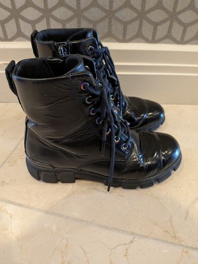 Clarks girls black boots UK 12.5