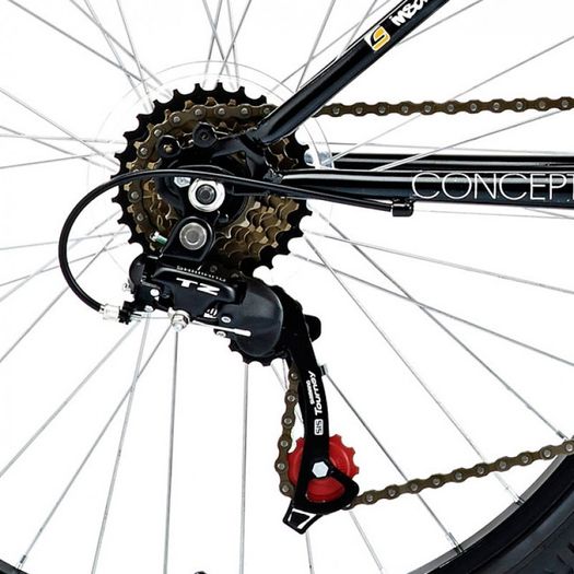 Concept Rawbone Boys 18 Speed 24" Black/White