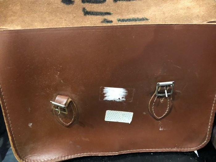 school bag leather Vintage