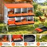 Chicken Nesting Boxes with 8 Compartments and Support Legs  Roll Away Egg Collection System Image 3