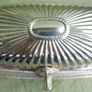 Vintage Roll Top Silver Plated Butter Dish With Glass Insert Vintage Image 3