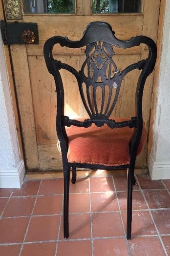 Elegant Antique Edwardian Mahogany Occasional Chair