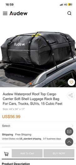 Audew Roof bag