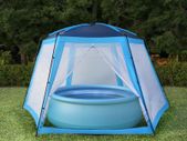 Pool Tent Fabric 660x580x250 cm Blue