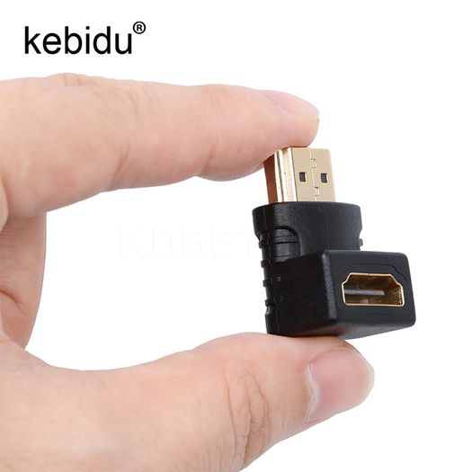 Kebidu 90 Degree Right Angle HDMI Male to Female Adapter UHD v1.4 4K@30Hz High Speed 10.2Gbit/s (Brand New/Warranty)