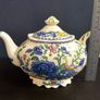 Beautiful Masons Ironstone Teapot in the Regency Pattern Circa 1940, Hairline on Handle Image 8