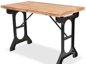 Dining Table Solid Fir Wood Top 122x65x82 cm
