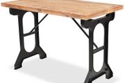 Dining Table Solid Fir Wood Top 122x65x82 cm