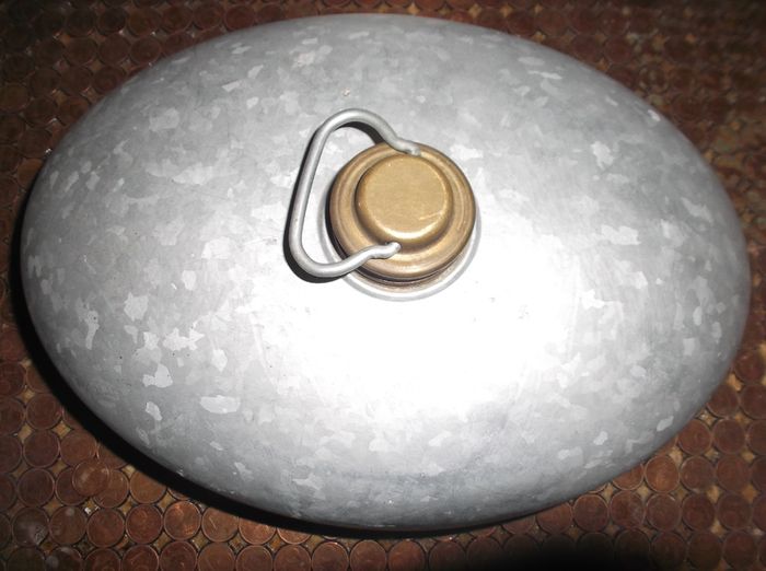 Vintage Zinc Hot Water Bottle/FREE SHIPPING