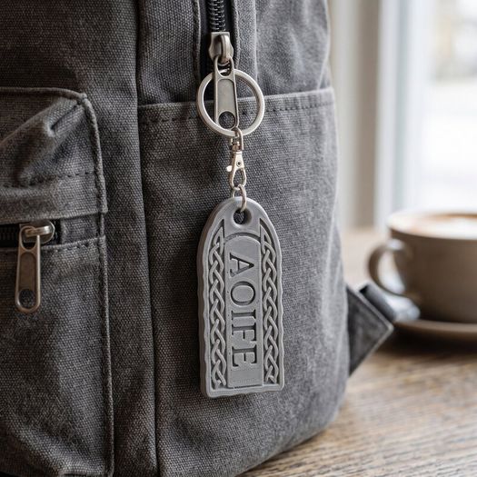 Personalised Irish Ogham Keyring Custom Name Gift