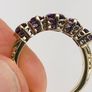 9ct Yellow Gold Graduated Amethyst Ring Image 7
