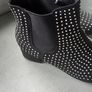 Black metal studded boots Image 2