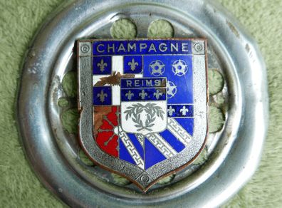 Vintage Car Badge Champagne Reims
