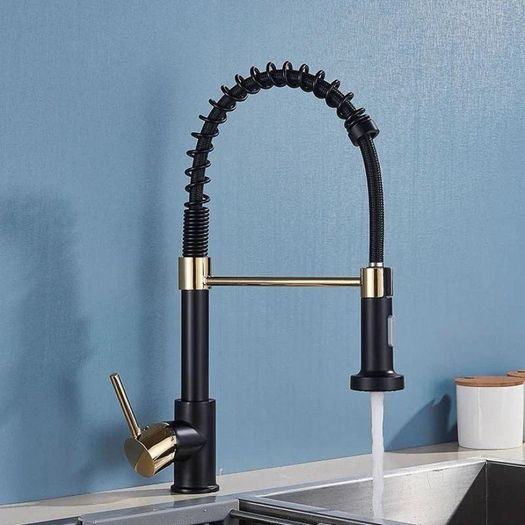 Kitchen tap - Brass Pull-Down Kitchen Mixer Tap / NEW