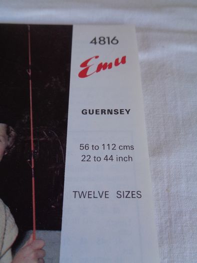 Emu Guernsey Knitting Pattern for Sale