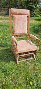 Antique Rocking Chair (c 1900's) - solid wood