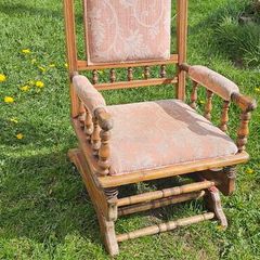 Antique Rocking Chair (c 1900's) - solid wood