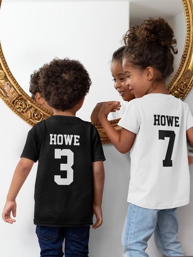 Personalised Kids Football Soccer T-shirt Name Number Boys Girls Soccer Team Custom Child Children Novelty