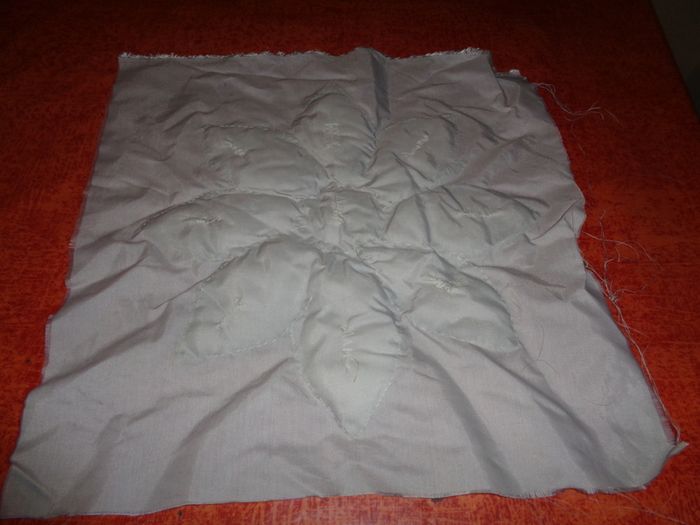 Unfinished Hand Appliqued Cushion Cover For  Sale