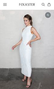 Folkster Ivory beaded 'Cassidy' dress