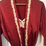 Luxury Burgundy Satin & Lace Nightdress & Robe Set (XXL) Image 5