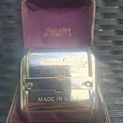 Antique 1920's Twinplex Razor Blade Sharpener Stropper with metal case made in St.Louis USA