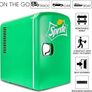 AZ Sprite 4L 6 Can Portable Cooler/Warmer, Compact Personal Travel Mini Fridge for Snacks Lunch Drinks Cosmetic, Includes 12V and AC Cords,Desk Accessory Image 2