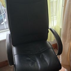 Executive Ergonomic Leather Office Chair With Headrest