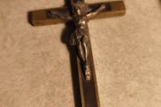 German Crucifix Skull Crossbones Metal Golgotha Crucifix vintage