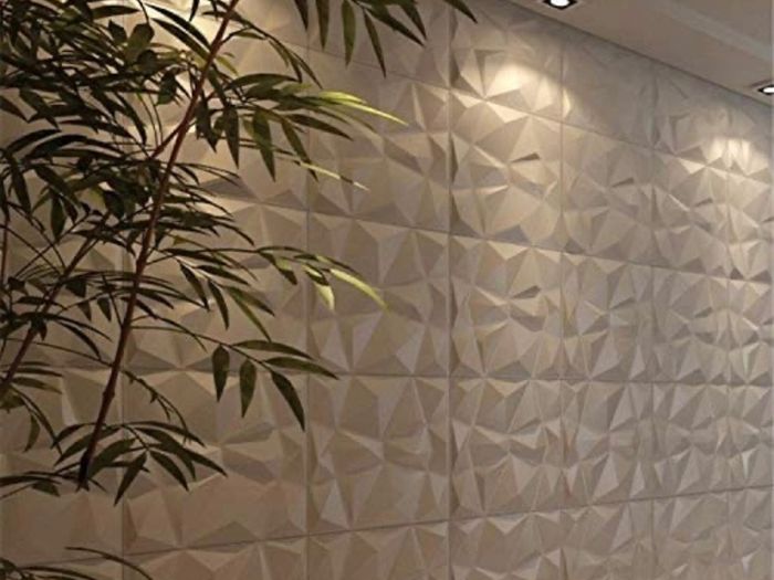 PVC 3D Decorative Wall Panel Tiles Cladding Board Matt or Black Pack of 12 Panels 32 Sq ft (FREE POSTAGE)