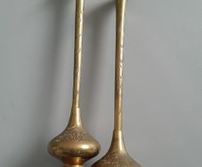 Brass Ornamental Vases x 2