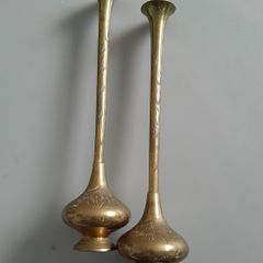 Brass Ornamental Vases x 2