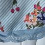 top Bnwt Yumi blue floral v front top lace detail Image 7