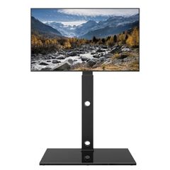 TV Floor Stand for 30-70 Inch LED LCD OLED Flat Curved TVs, Height Adjustable Tall Swivel Standing TV Stand, Universal Freestanding Floor Standing TV Stand Base up to 40kg, Max VESA 600x400mm