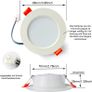 5XLED Recessed Ceiling Slim Spot Light, 5W Cool White 6000K IP44 Downlight, Die Casting Aluminum Flat Ceiling Light Suitable for Living Room Bedroom Kitchen Bathroom , Cutout 68-80mm Image 2