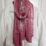Scarf - Pink with Beaded Embellishment Image 4
