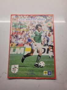 Ireland v Spain programme 1989 programme