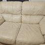 Cream Leather Sofa Suite 3 Seater plus 2 Seater 20 Euro Must Go Image 2
