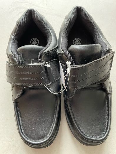 Boys black school shoes size UK2 brand New