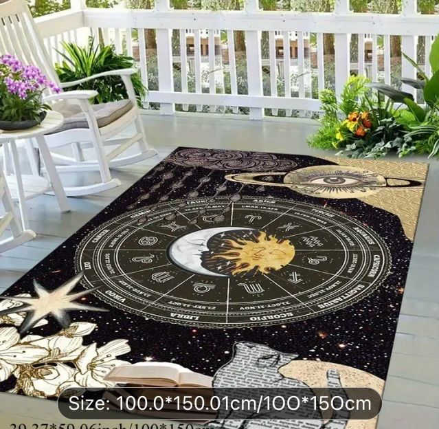 Zodiac sign themed rug free postage