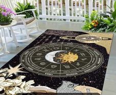 Zodiac sign themed rug free postage