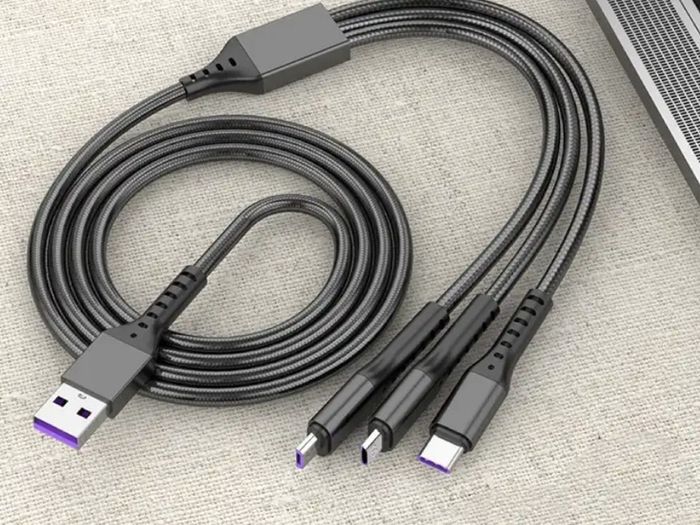 3in1 Super Charging Micro USB Type-C Lightning Fast Charger Cable Multi Port For Samsung and Apple