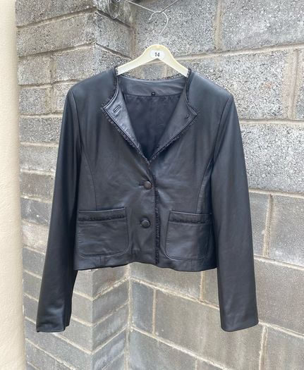 Genuine Soft Special Leather Ladies Jacket, Size 40