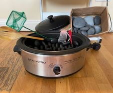 Massage hot stone heater