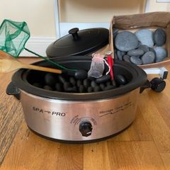 Massage hot stone heater