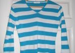 Blue & white ladies top