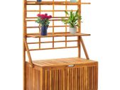 Storage Box with Trellis 99x55x160 cm Solid Acacia Wood
