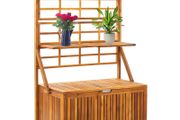 Storage Box with Trellis 99x55x160 cm Solid Acacia Wood