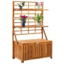 Storage Box with Trellis 99x55x160 cm Solid Acacia Wood Image 5