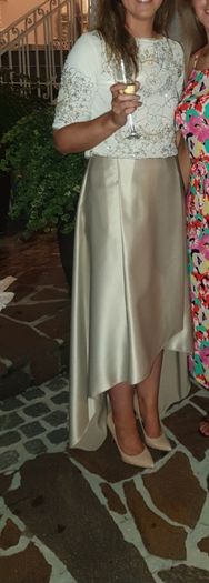 Folkster Lena Skirt & Nella Beaded Top/Jacket -  Champagne - Size 8